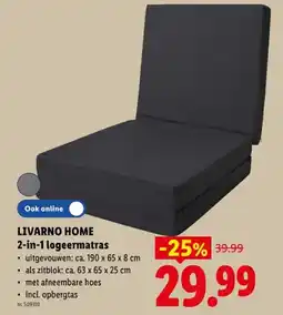 Lidl 2-in-1 logeermatras aanbieding