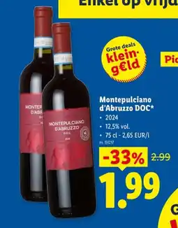 Lidl Montepulciano d'Abruzzo DOC aanbieding