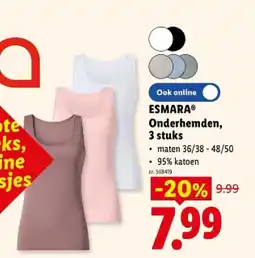 Lidl Onderhemden, 3 stuks aanbieding
