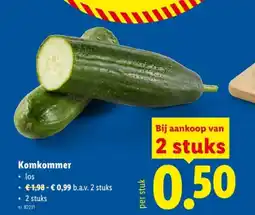 Lidl Komkommer aanbieding