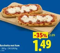 Lidl Barchetta met ham aanbieding