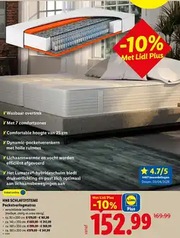 Lidl HN8 SCHLAFSYSTEME Pocketveringmatras aanbieding