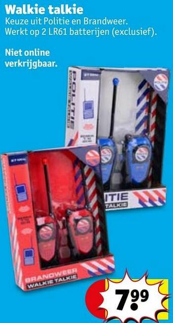 Kruidvat Walkie talkie aanbieding