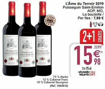 Cora L’âme du terroir 2019 puisseguin saint-emilion aop mo aanbieding
