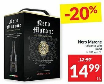 Intermarché Nero marone italiaanse wijn rood aanbieding