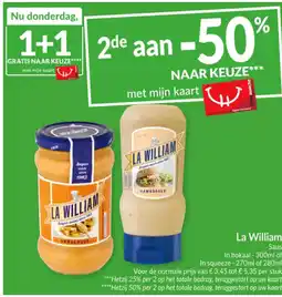 Intermarché La William Saus aanbieding
