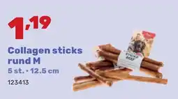 Happyland Collagen sticks rund M aanbieding