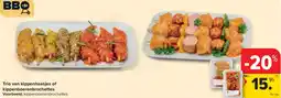 Carrefour Market Trio van kippenhaasjes of kippenboerenbrochettes aanbieding