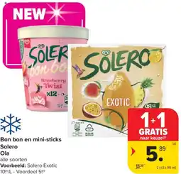 Carrefour Market Ola Solero Bon bon en mini-sticks aanbieding