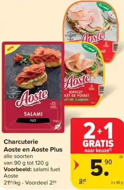 Carrefour Market Aoste en Aoste Plus Charcuterie aanbieding