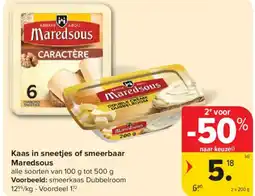 Carrefour Market Maredsous Kaas in sneetjes of smeerbaar aanbieding
