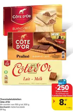 Carrefour Market Côte d'Or Chocoladetabletten aanbieding