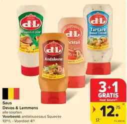 Carrefour Market Devos & Lemmens Saus aanbieding