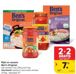 Carrefour Market Ben's Original Rijst en sauzen aanbieding