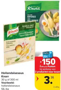 Carrefour Market Knorr Hollandaisesaus aanbieding