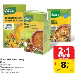 Carrefour Market Knorr Soep in brik en droog aanbieding