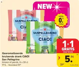 Carrefour Market San Pellegrino Gearomatiseerde bruisende drank CIAO! aanbieding