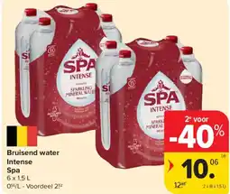 Carrefour Market Spa Intense Bruisend water aanbieding
