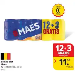 Carrefour Market Maes Blikjes bier aanbieding