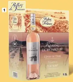 Carrefour Market Côtes de Thau Réserve de Monrouby Bag-in-box Reflets de France Rosé aanbieding