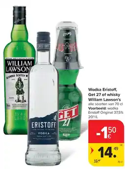 Carrefour Market Wodka Eristoff, Get 27 of whisky William Lawson's aanbieding