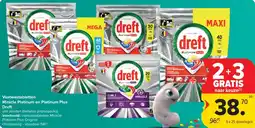 Carrefour Market Dreft Vaatwastabletten Miracle Platinum en Platinum Plus aanbieding