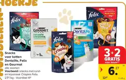 Carrefour Market Snacks voor katten Dentalife, Felix en Gourmet alle soorten aanbieding