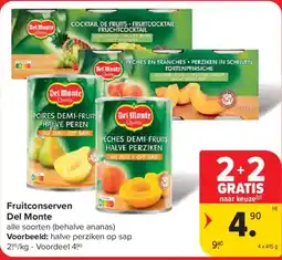 Carrefour Market Del Monte Fruitconserven aanbieding