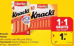 Carrefour Market Herta Knacki aanbieding