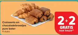 Carrefour Market Croissants en chocoladebroodjes pure boter aanbieding
