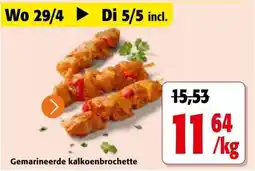 Colruyt Gemarineerde kalkoenbrochette aanbieding