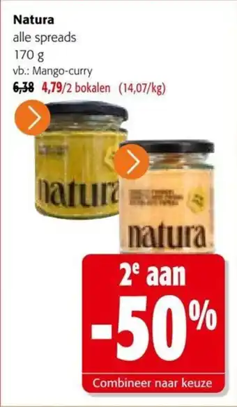 Colruyt Natura Alle Spreads aanbieding