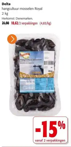 Colruyt Delta Hangcultuur Mosselen Royal aanbieding