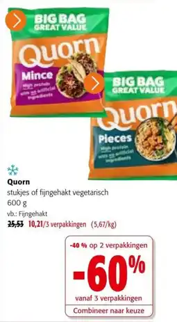 Colruyt Quorn Stukjes of Fijngehakt Vegetarisch aanbieding