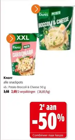 Colruyt Knorr alle snackpots aanbieding