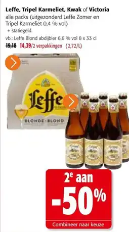 Colruyt Leffe, Tripel Karmeliet, Kwak of Victoria aanbieding