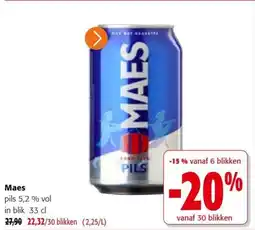 Colruyt Maes Pils 5,2% vol aanbieding