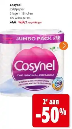 Colruyt Cosynel toiletpapier aanbieding
