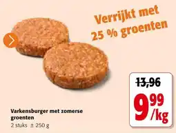Colruyt Varkensburger met zomerse groenten aanbieding