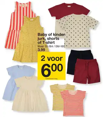 Baby of kinder jurk, shorts of T-shirt