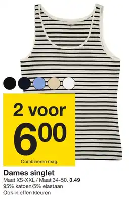 Zeeman Dames singlet aanbieding