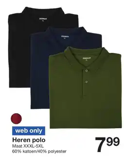 Zeeman Heren polo aanbieding
