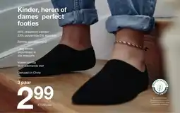 Zeeman Kinder, heren of dames perfect footies aanbieding