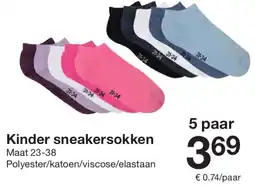 Zeeman Kinder sneakersokken aanbieding