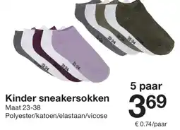 Zeeman Kinder sneakersokken aanbieding