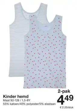 Zeeman Kinder hemd aanbieding