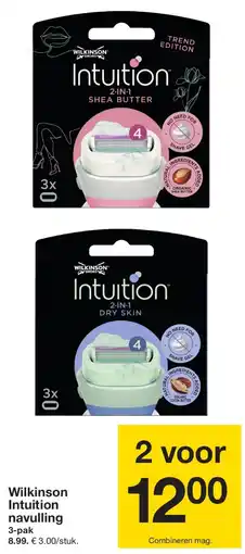 Zeeman Wilkinson Intuition navulling aanbieding