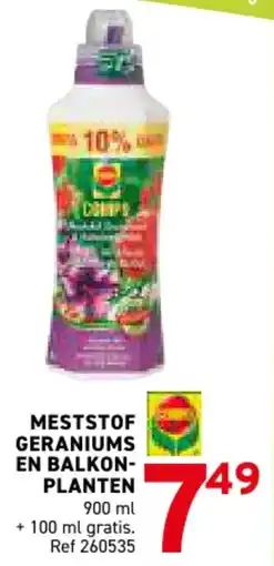 Trafic Meststof geraniums en balkon planten aanbieding