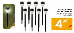Trafic Set van 8 mini solar lampjes aanbieding