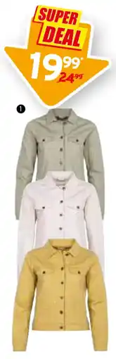 Trafic Damesvest in twill aanbieding